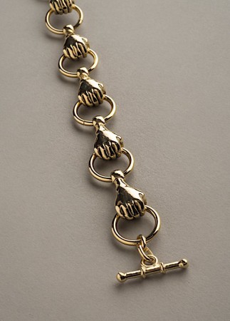 Collier « main et anneau » - doré