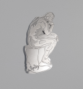 Magnet Le Penseur en inox
